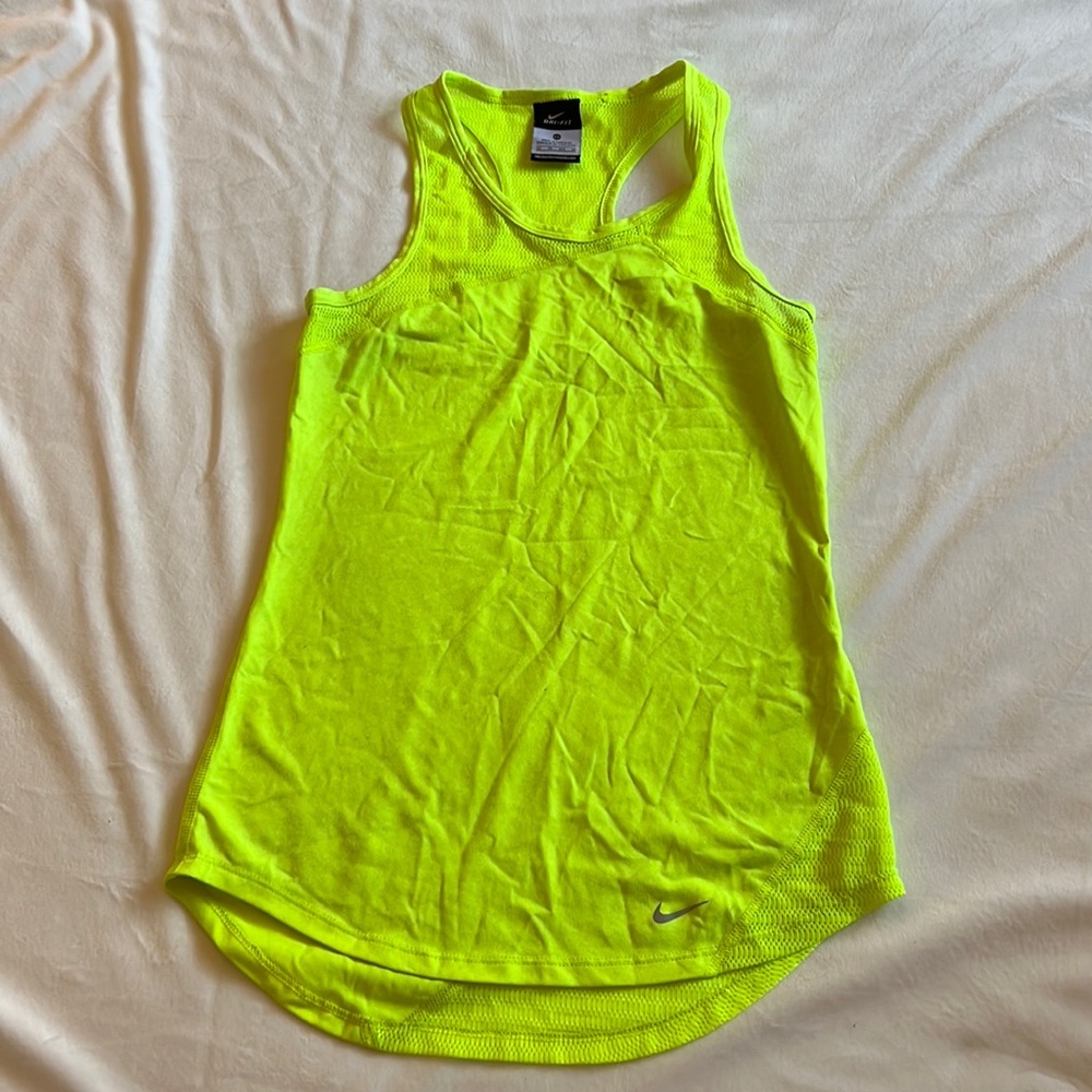 Nike Neon Yellow Dri-Fit Athletic Tank